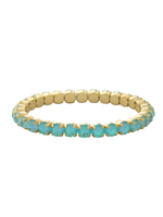 MINI SIENNA STRETCH BRACELET - BRIGHT GOLD/ SUMMER BLUE DELITE