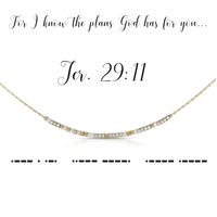 JEREMIAH 29:11  MORSE CODE NECKLACE