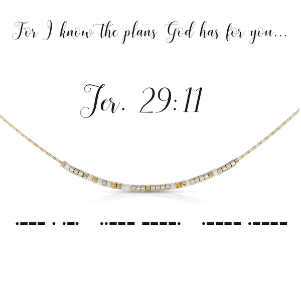 JEREMIAH 29:11  MORSE CODE NECKLACE