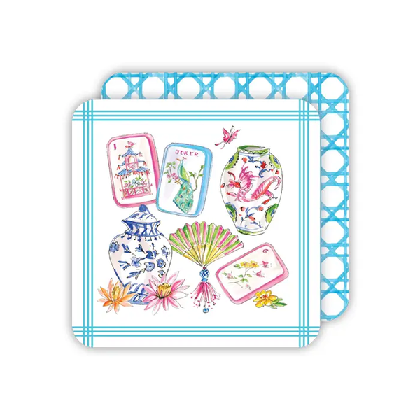 MAHJONG ICON TILES SQUARE COASTER