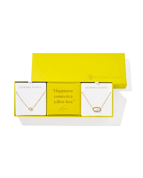 ELISA NECKLACE 2PC GIFT SET - GOLD IVORY MOP