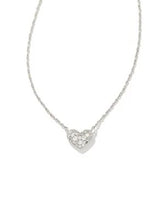 ARI CRYSTAL HEART PAVE NECKLACE