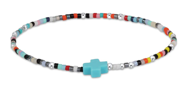 HOPE UNWRITTEN STERLING SIGNATURE CROSS BRACELET - HOT MESS