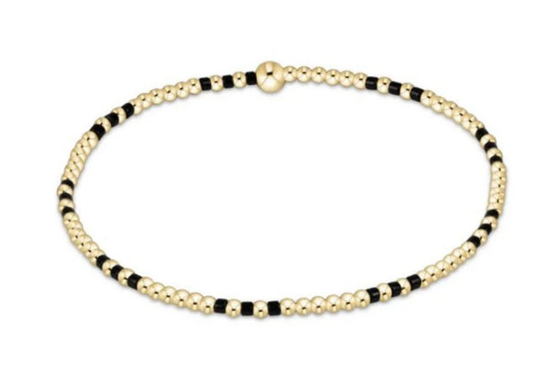 GAMEDAY HOPE JOY PATTERN 2MM BRACELET - ONYX