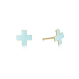 SIGNATURE CROSS GOLD STUD