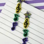 MARDI GRAS MUSIC NOTE EARRING