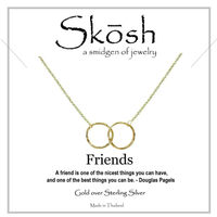 FRIENDS CIRCLE GOLD OVER  STERLING NECKLACE 16"