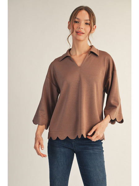 FUN FLAIR TOP - MOCHA MOUSSE