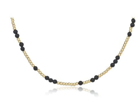 HOPE UNWRITTEN GEMSTONE 15" CHOKER - MATTE ONYX