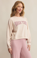HOWDY ROAD TRIP SWEATSHIRT - CRYSTAL