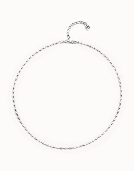 MYCHAIN SHORT OVAL LINK NECKLACE - SILVER