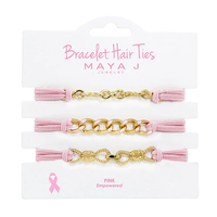 BRACELET HAIR TIES PINK