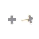 SIGNATURE CROSS GOLD STUD