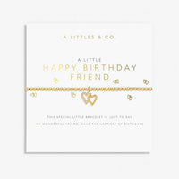 A LITTLE HAPPY BIRTHDAY FRIEND GOLD  BRACELET