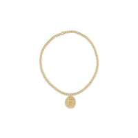 EXTENDS CLASSIC GOLD 2MM BEAD BRACELET - INSPIRE SMALL GOLD CHARM
