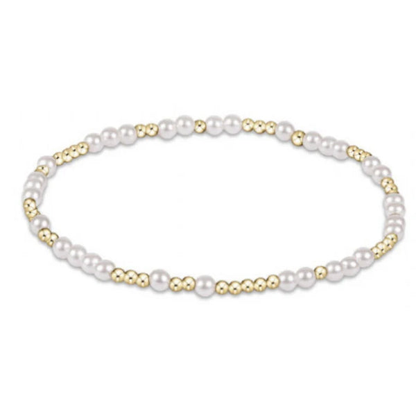 HOPE UNWRITTEN 3MM BEAD BRACELET - PEARL