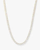 NOT YOUR BASIC TENNIS NECKLACE 16in GOLD