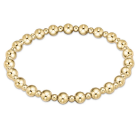 EXTENDS - CLASSIC GRATEFUL PATTERN 5MM BEAD BRACELET - GOLD