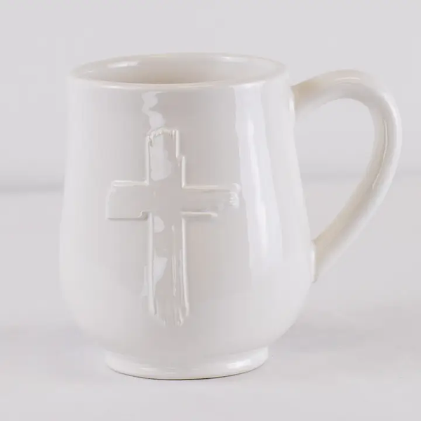 EMBOSSED CROSS COFFEE MUG