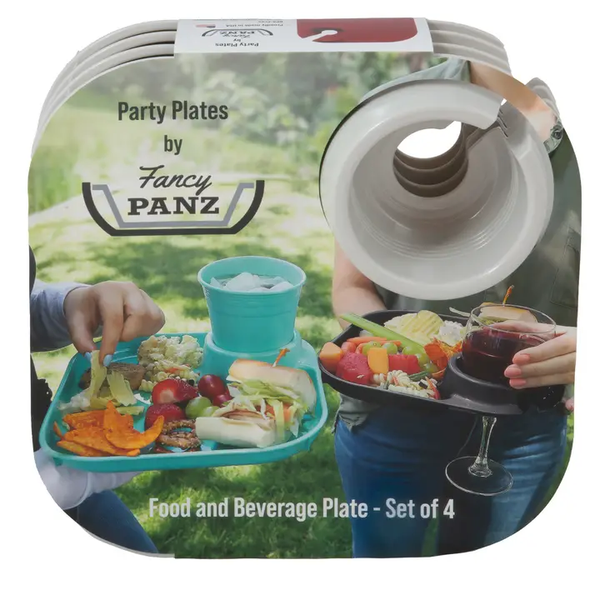 FANCY PLATES SET/4 - WHITE