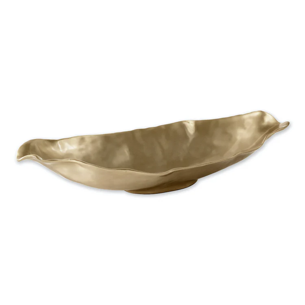 SIERRA MODERN MAIA MEDI LONG OVAL BOWL (GOLD)