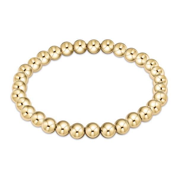 EXTENDS - CLASSIC GOLD 6MM BEAD BRACELET - GOLD