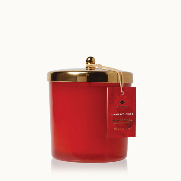 SIMMERED CIDER POURED HARVEST RED CANDLE