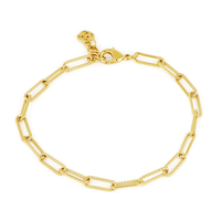 DIAMANTE LINK BRACELET GOLD