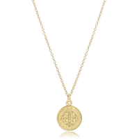 16" NECKLACE GOLD - BLESSING GOLD DISC