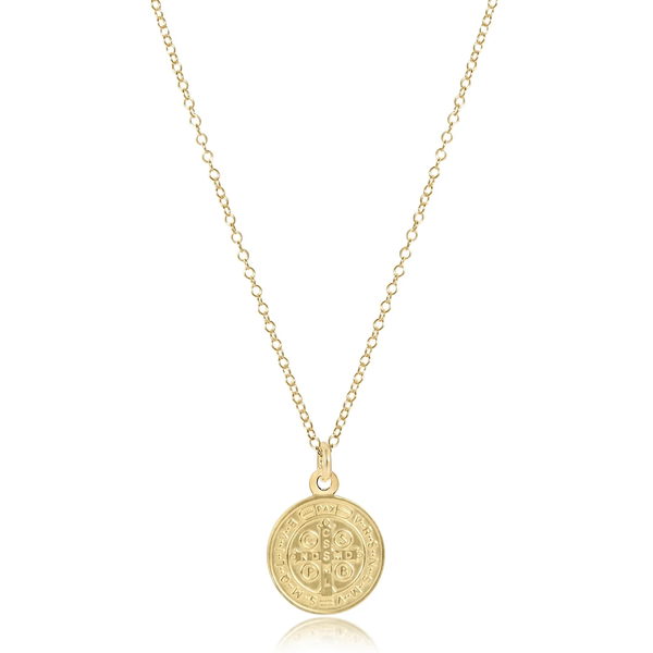 16" NECKLACE GOLD - BLESSING GOLD DISC