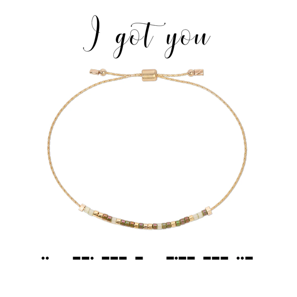 I GOT YOU MORSE CODE BRACELET