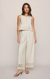 ALL IN WHITE SLOANE/SCOUT EMBROIDERED SET - WHITE