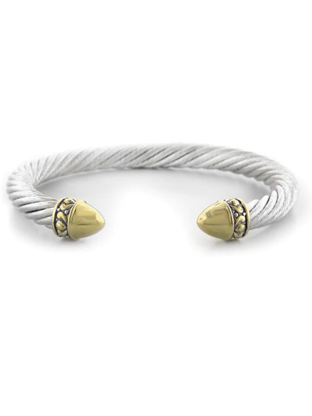 NOUVEAU GOLD DOME LARGE BULLET WIRE CUFF