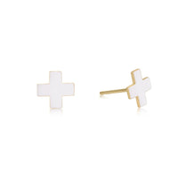 SIGNATURE CROSS GOLD STUD