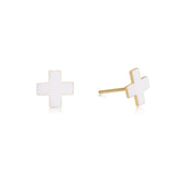 SIGNATURE CROSS GOLD STUD