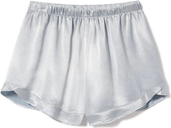 SPENCER SATIN BOXER W/ RUFFLE MORNING BLUE