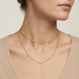 ES GOLD DOT-TO-DOT CHAIN NECKLACE
