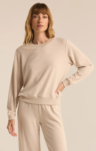 RUSSEL COZY PULLOVER - LIGHT OATMEAL HEATHER