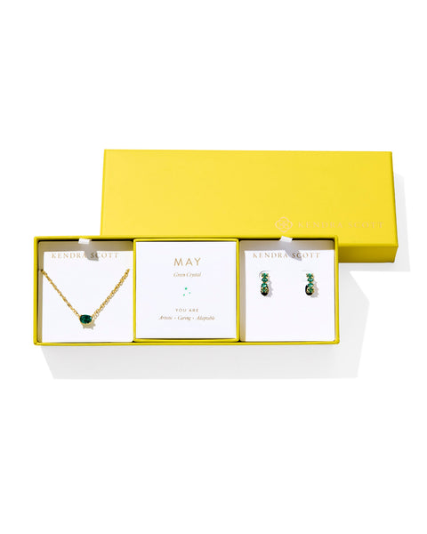 CAILIN BIRTHSTONE GIFT SET - GOLD MAY CRYSTAL
