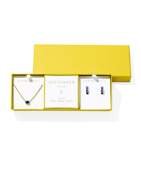 CAILIN BIRTHSTONE GIFT SET - GOLD SEPTEMBER CRYSTAL