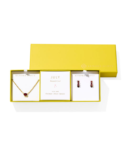 CAILIN BIRTHSTONE GIFT SET - GOLD JULY CRYSTAL