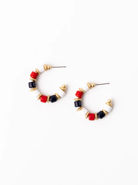 CARA EARRINGS -SM RED/BLUE