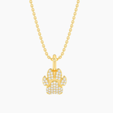 ES GOLD PET MOM PENDANT NECKLACE