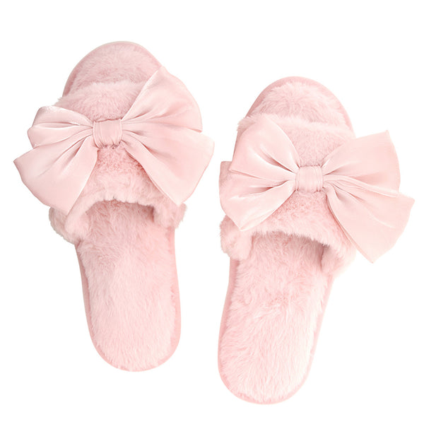 PINK BOW SLIPPERS