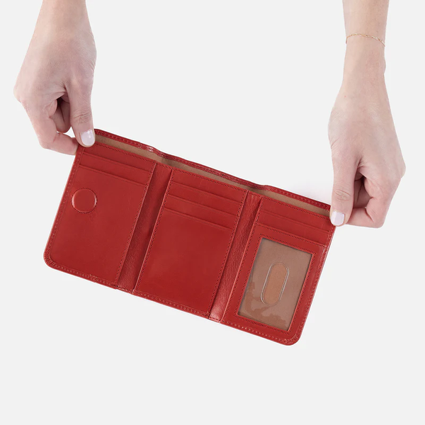 JILL TRIFOLD WALLET - BRICK