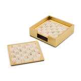 GLASS COASTERS SET/4