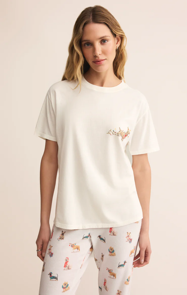 BESTIE BOYFRIEND TEE- SEA SALT