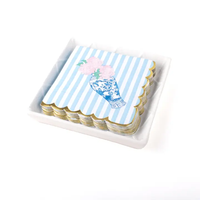 WHITE TEXTURED BEVERAGE NAPKIN TRAY