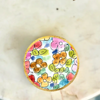 ENAMEL & WOOD TRINKET TRAY -