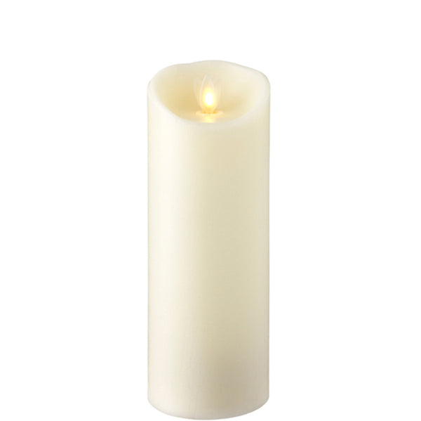 Moving Flame Ivory Pillar Candle - Thumbnail 3
